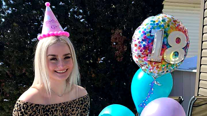 Ilana Anderson’s family surprised her with an 18th birthday celebration at their home in St. Albert. “It was low-key — but awesome,” she says.