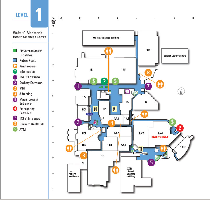 Princess Alexandra Hospital Zone Map