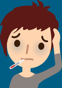 sick person illustration