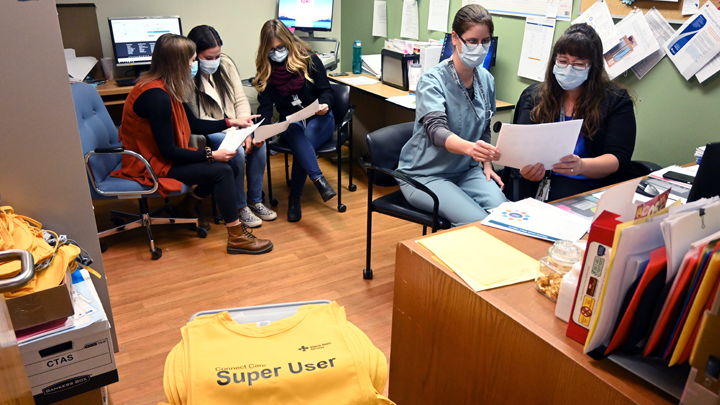 Super users at Leduc Community Hospital prepare for the Wave 2 launch of Connect Care. Super users receive extra training on the Connect Care system so they can provide support to their colleagues in the early days after a launch.