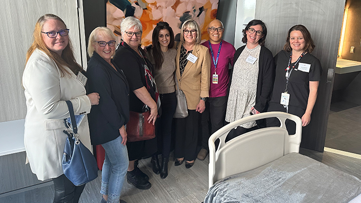 Members of the Matt Cook Foundation, family and staff visit the new Star Room at the Cross Cancer Institute in Edmonton.